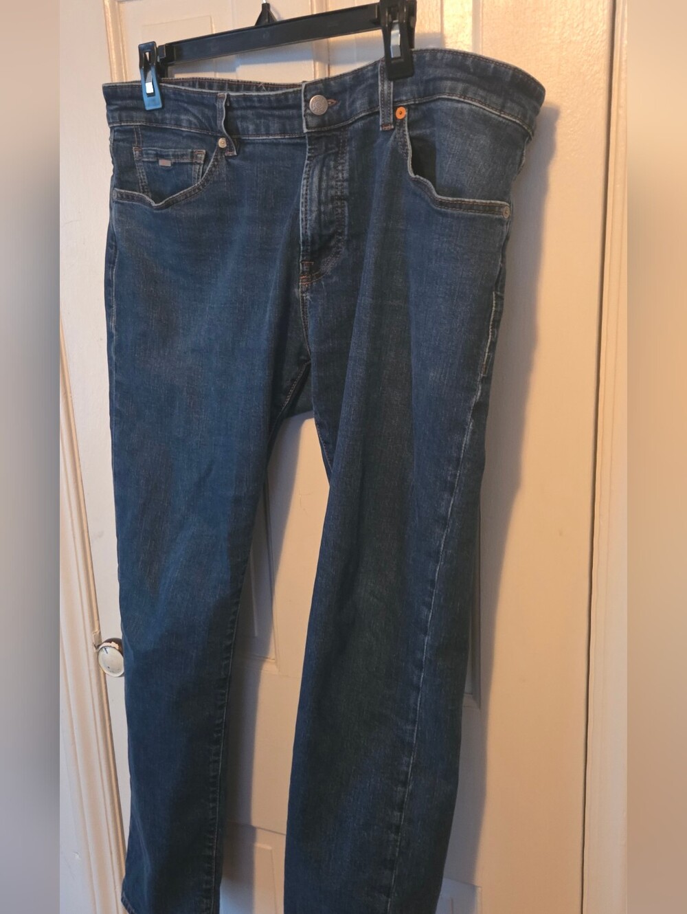 Vintage 90s Men's Dark Blue Boss  Designer Jeans Size 36x30